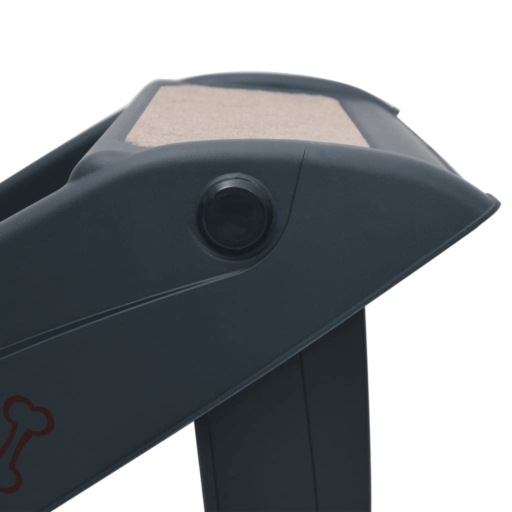 Folding 4-Step Dog Stairs Dark Gray M8381