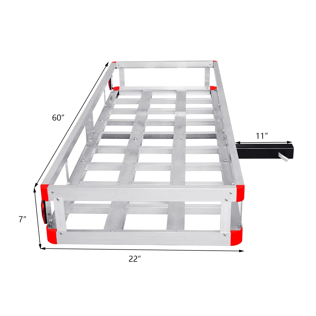 Aluminum Hitch Cargo Carrier 60” x 22” x 7” T66535