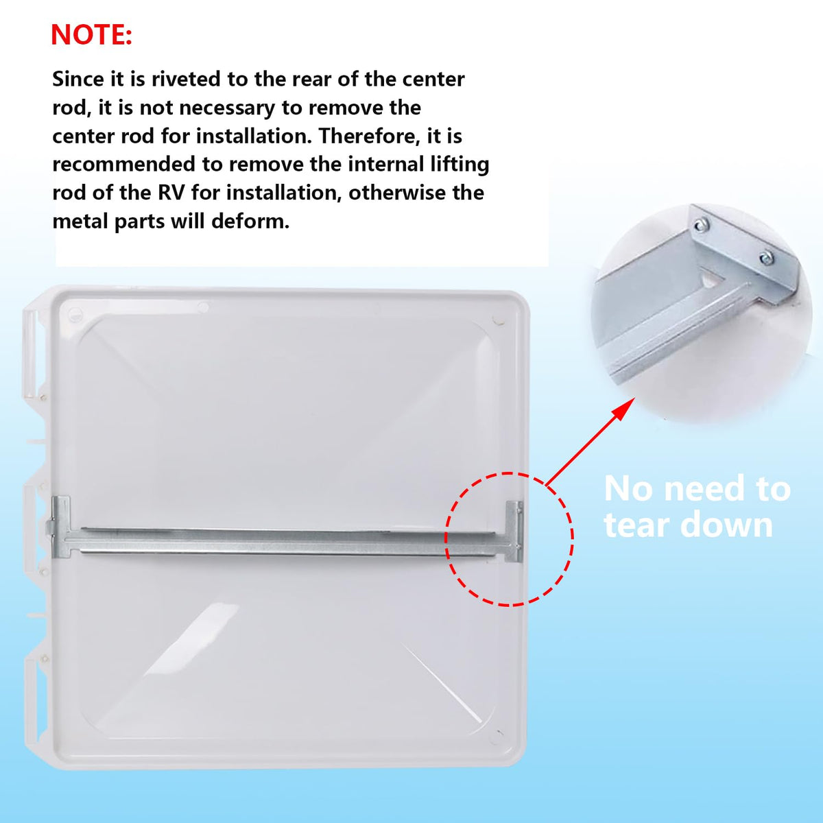 White 13" x 13" RV Roof Vent Cover Replacement V74220