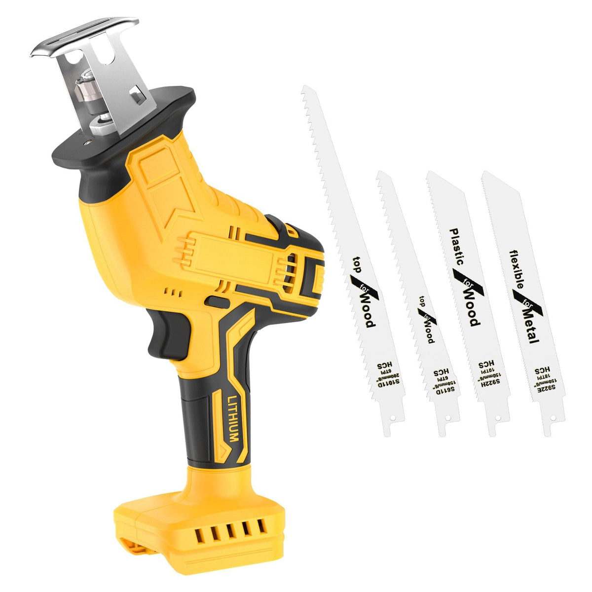 Cordless Reciprocating Saw 0-3500 SPM Variable Speed 4 Saw Blades E883