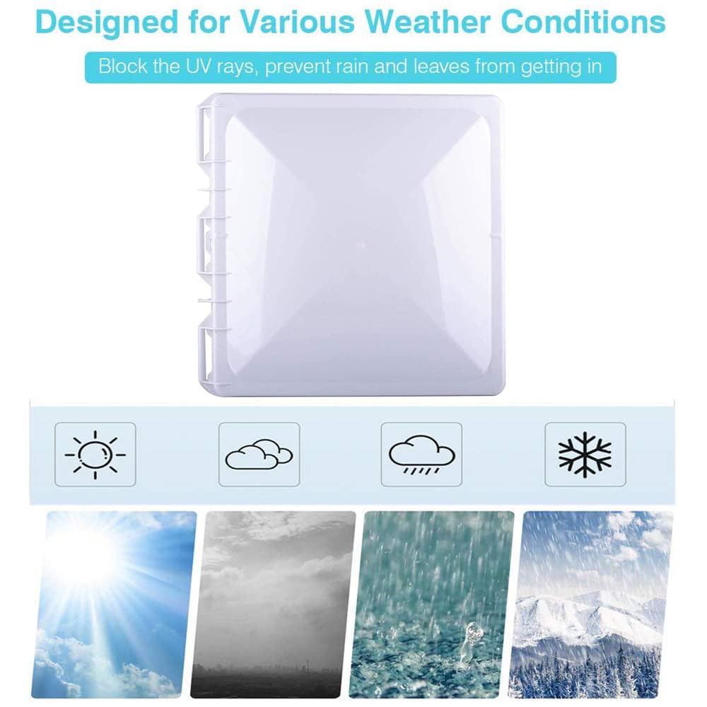 White 13" x 13" RV Roof Vent Cover Replacement V74220