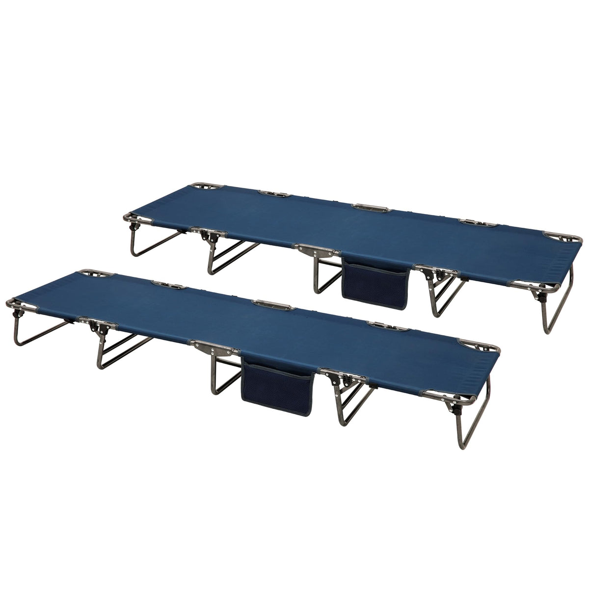 Portable Folding Camping Cot with Pillow Blue 2PC B369