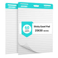 Lined Sticky Easel Pad, 25 in x 30 in, 30 Sheets/Pad, 2 Pads V518