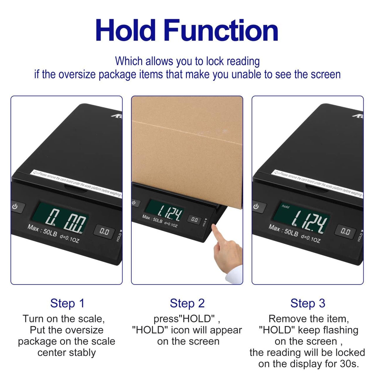50 lb Black Digital Shipping Postal Scale L904