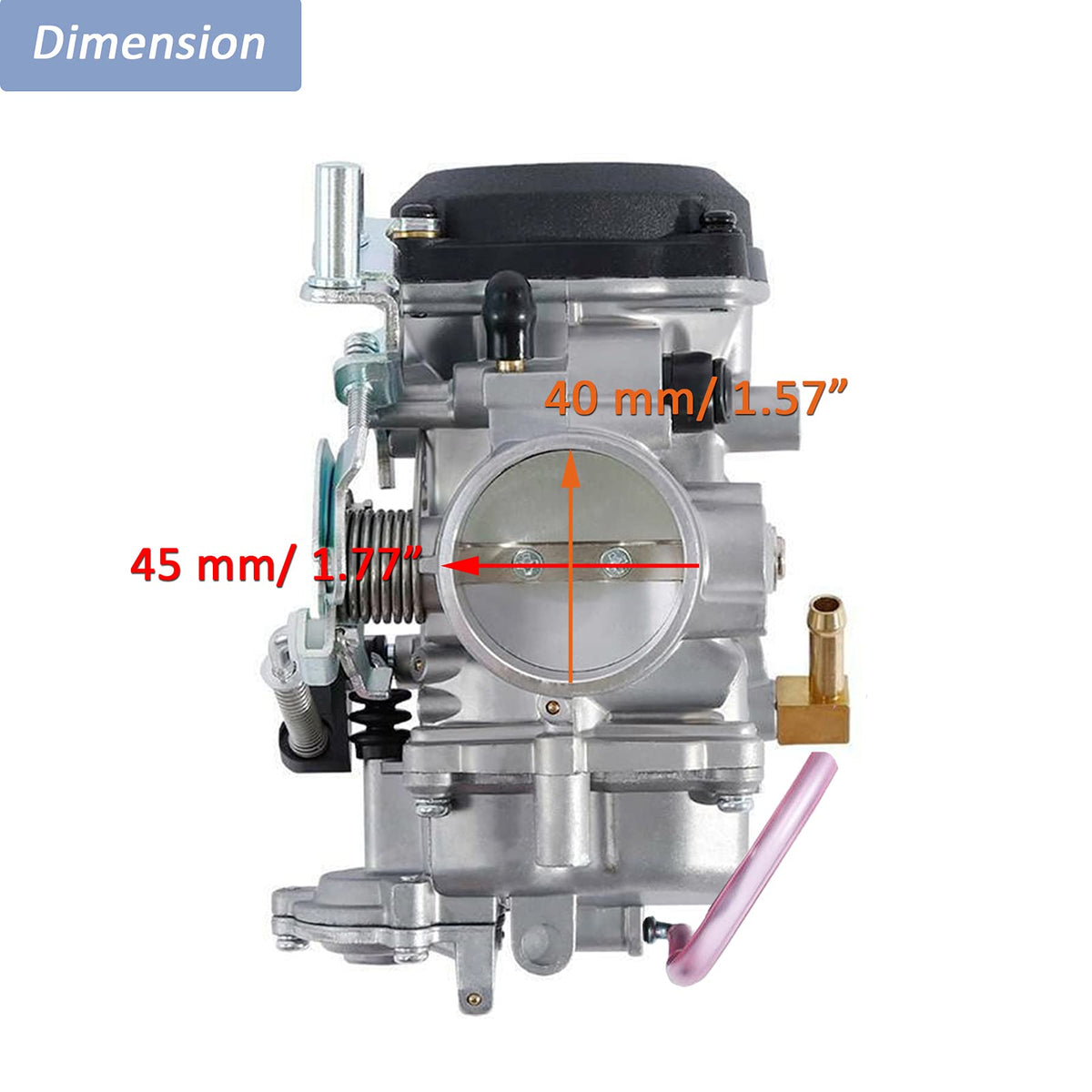 CV40 Carburetor with Fuel Filter Spark Plugs Jets M185