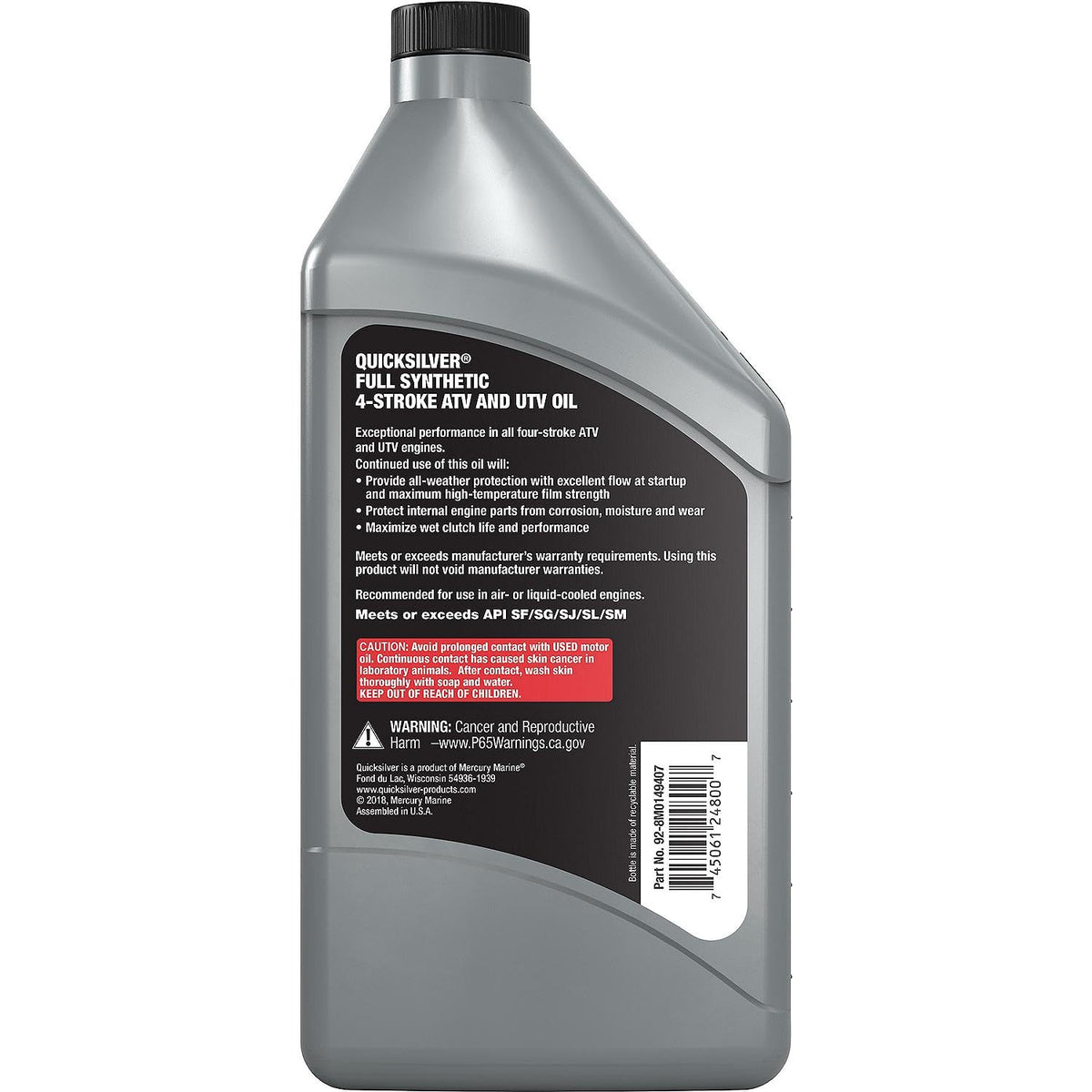 5W-50 Full Synthetic 4-Stroke Engine Oil, 1 Quart Y7939