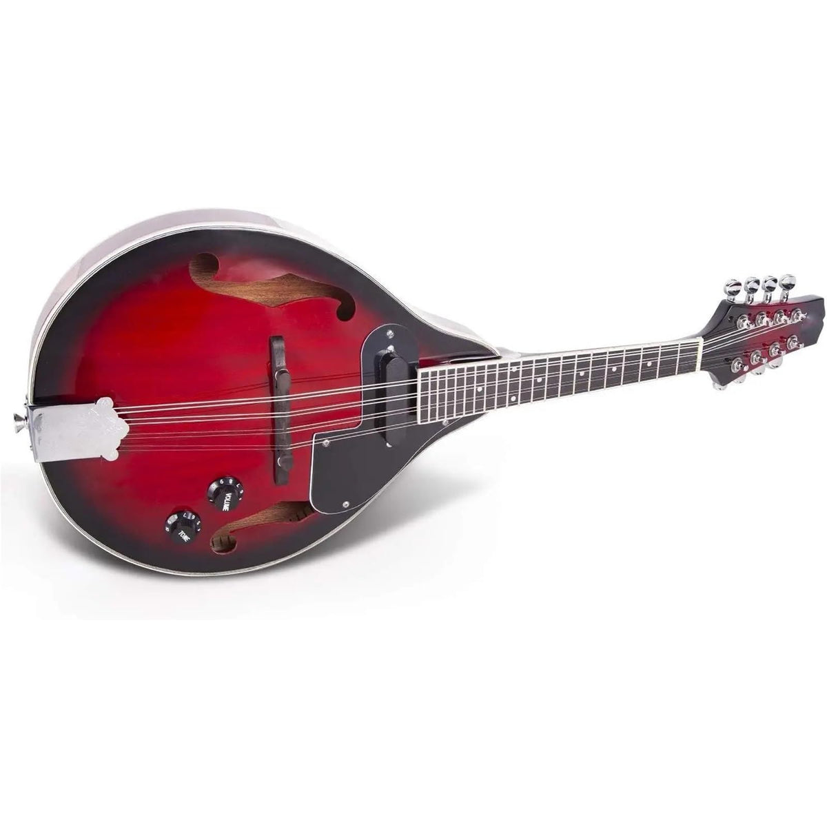 Acoustic Electric Mandolin Instrument Vintage Red Sunburst Mahogany Wood V386938