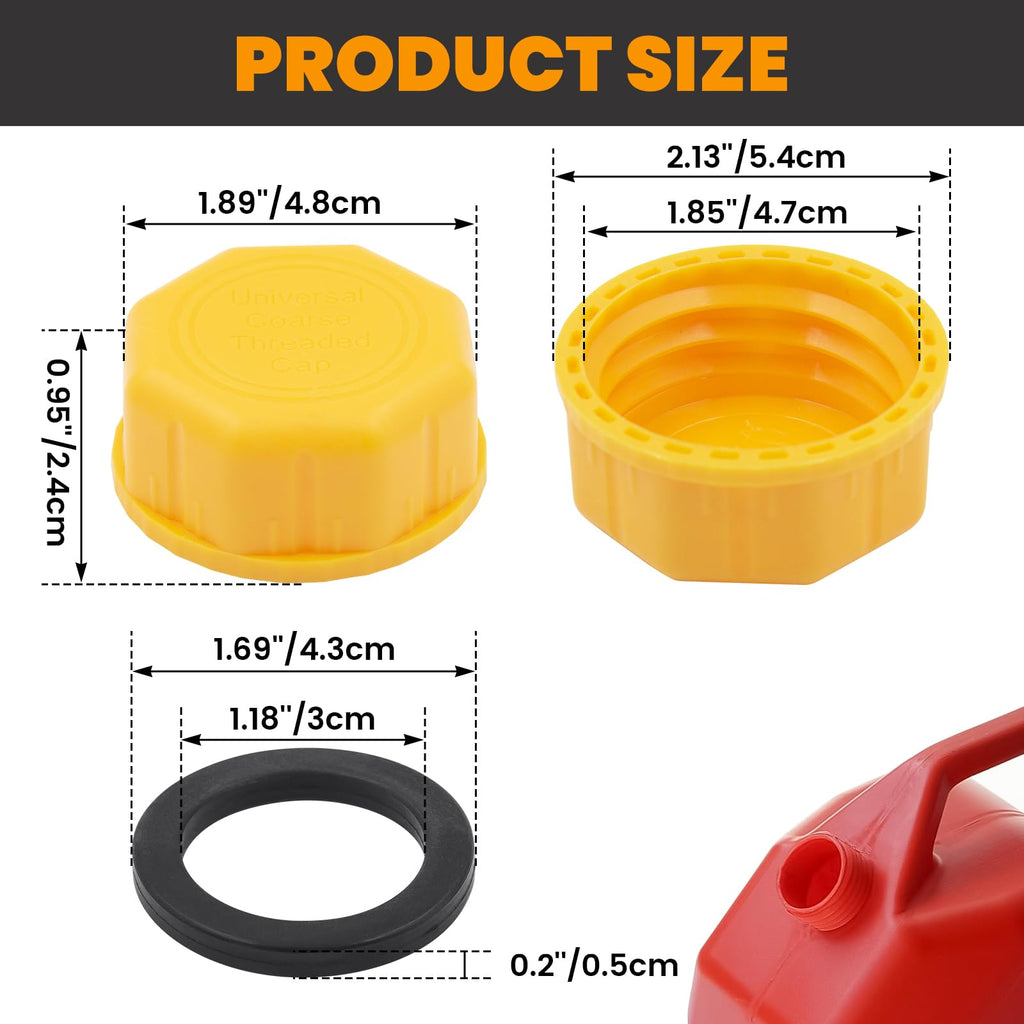 4 Pack 5 Gal Gas Can Replacement Caps X350