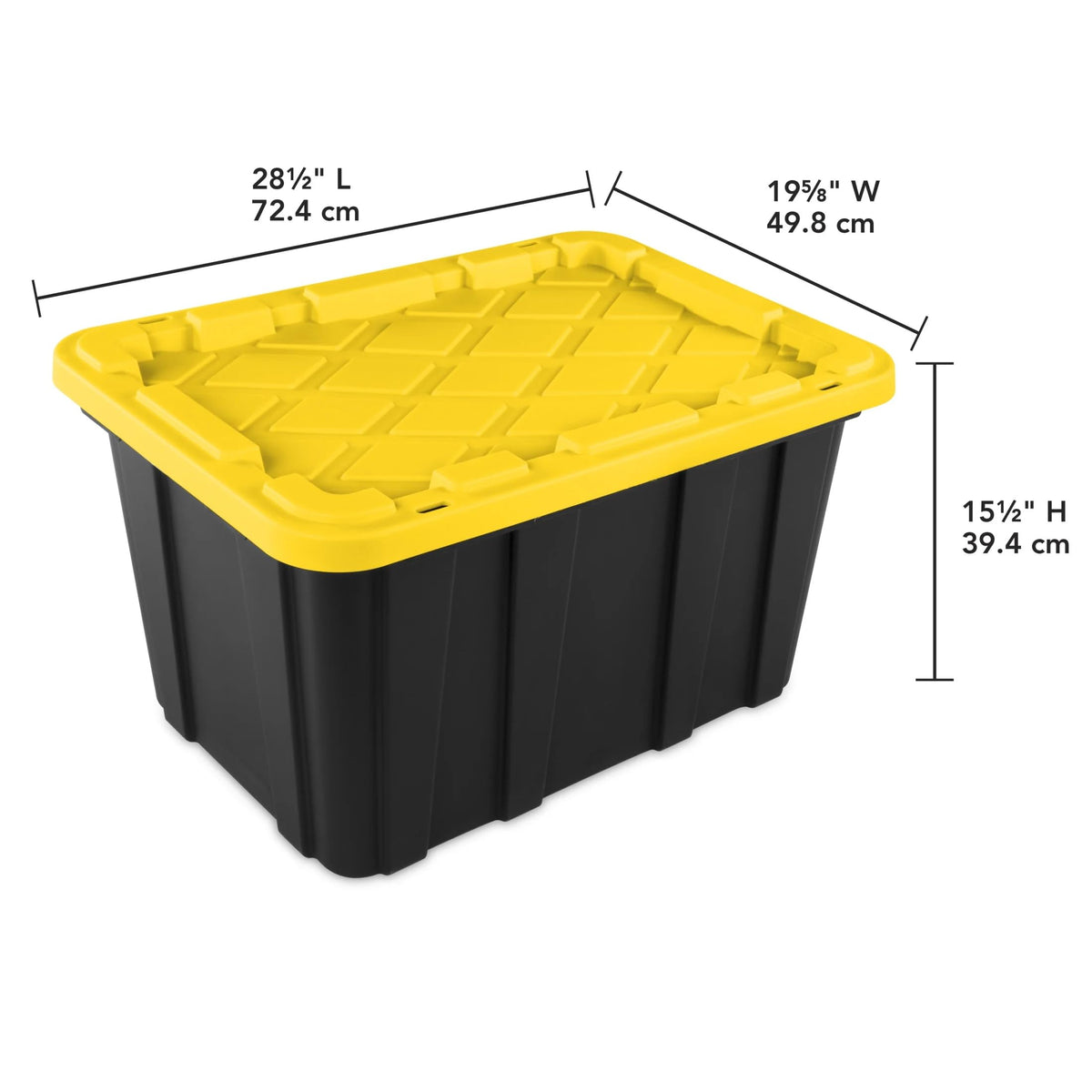 6 Pack 27 Gallon Heavy Duty Plastic Storage Bins with Lids J36717