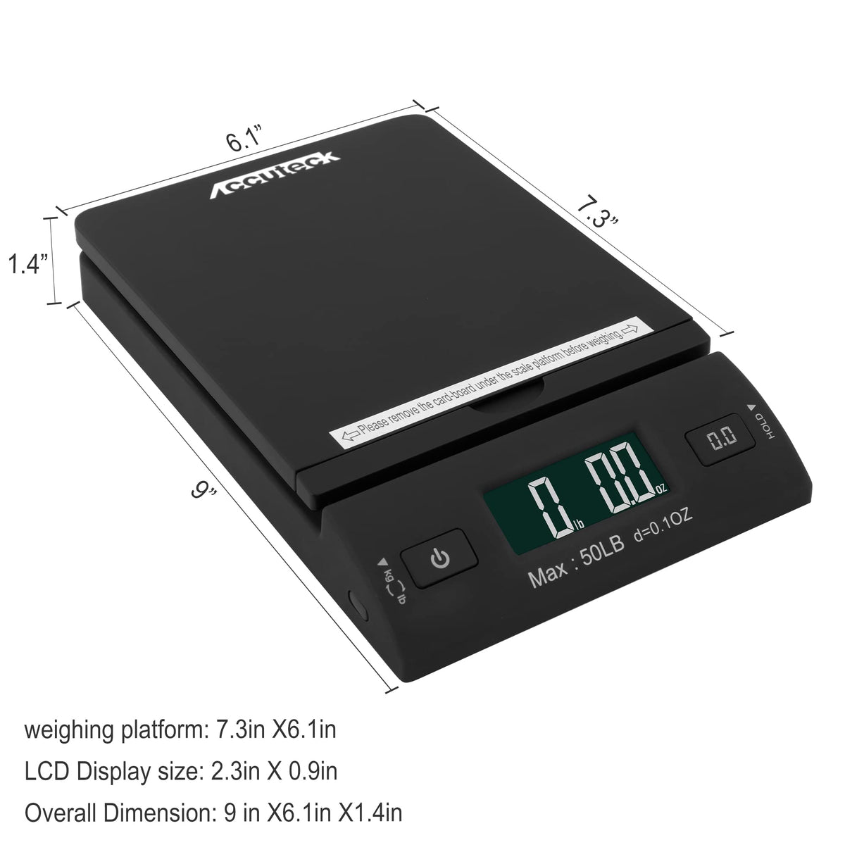 50 lb Black Digital Shipping Postal Scale L904