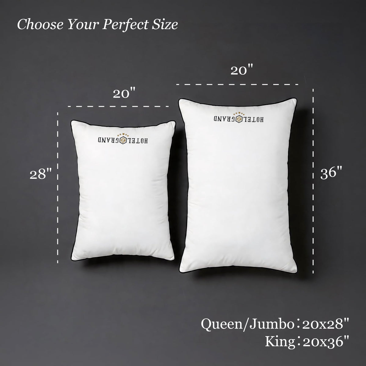 Queen Size Down Alternative Pillows Set of 2 D98723