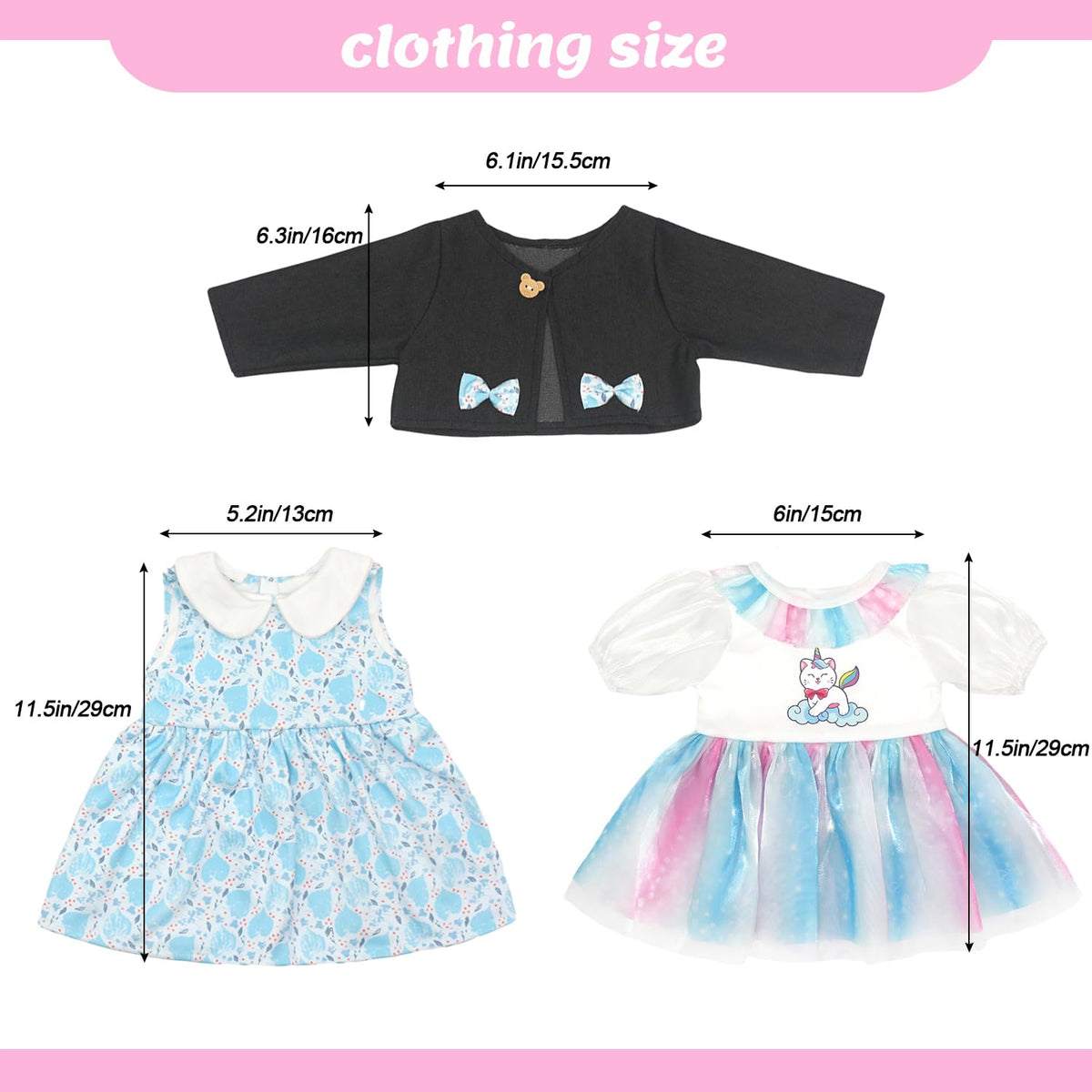 2 Sets Doll Clothes for 20-22 Inch Dolls W71250