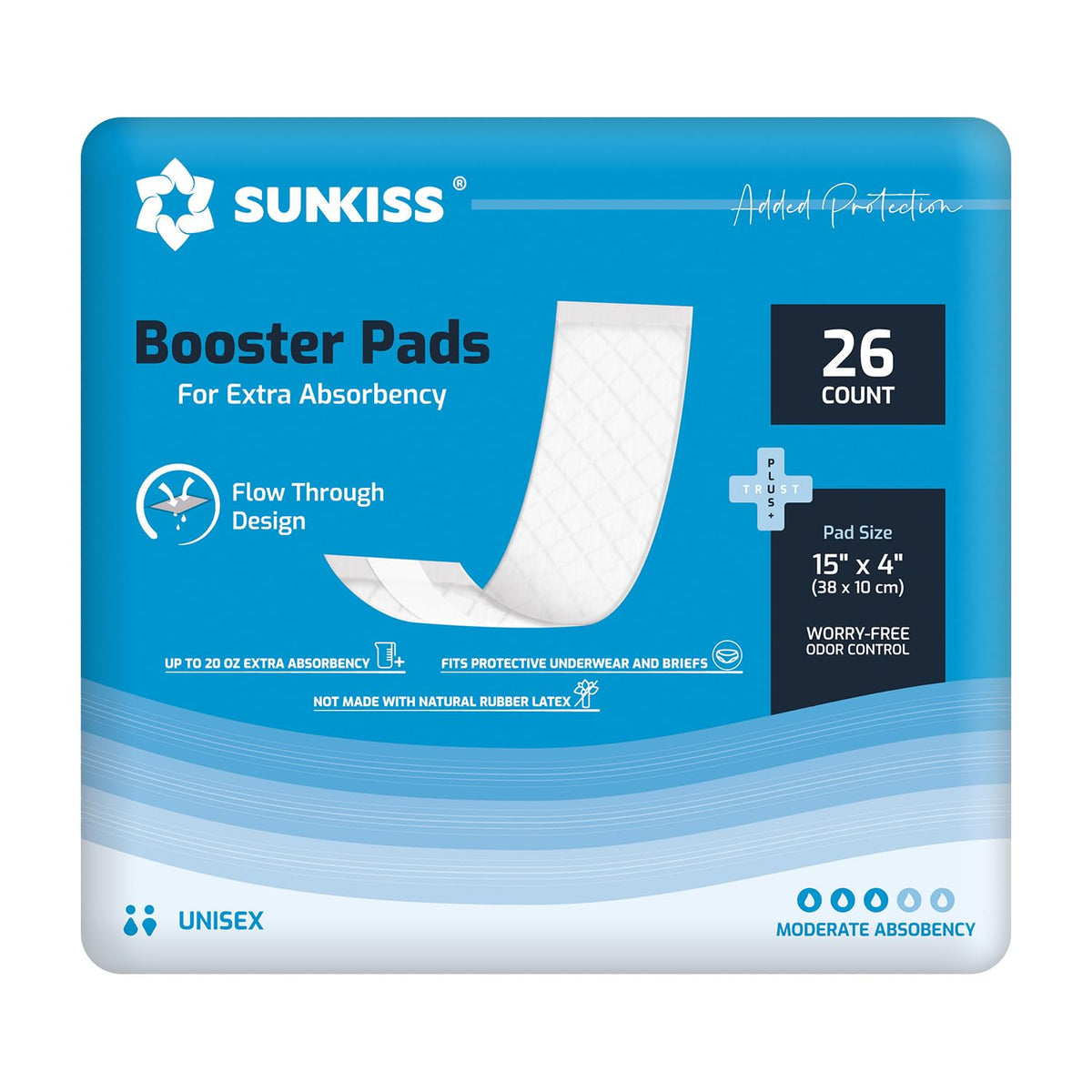 Adult Diapers Medium 12 Count & Booster Pads 26 Count Bundle A935692