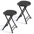 Black 18 Inch Folding Stool with Handle, Pack of 2 O880226