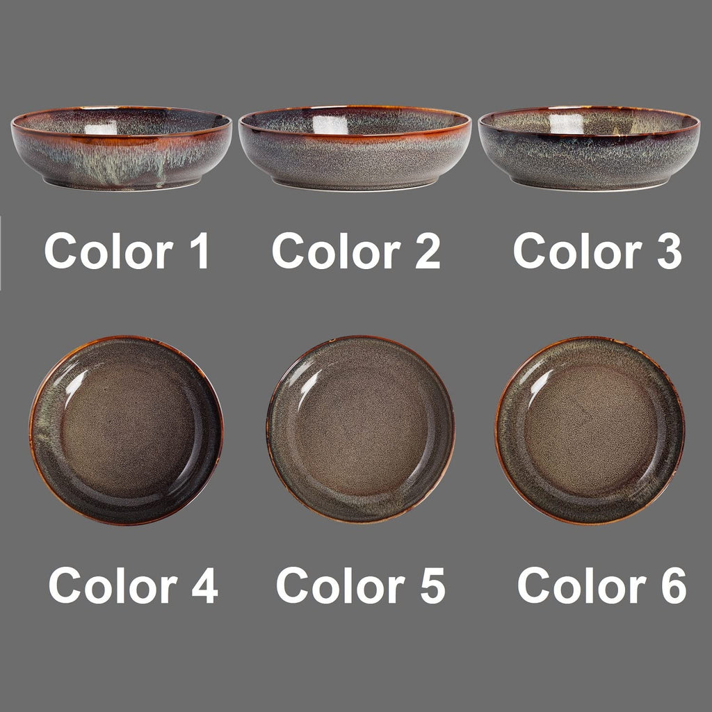 Ceramic bowls set of 4 8" Caramel Brown P204456