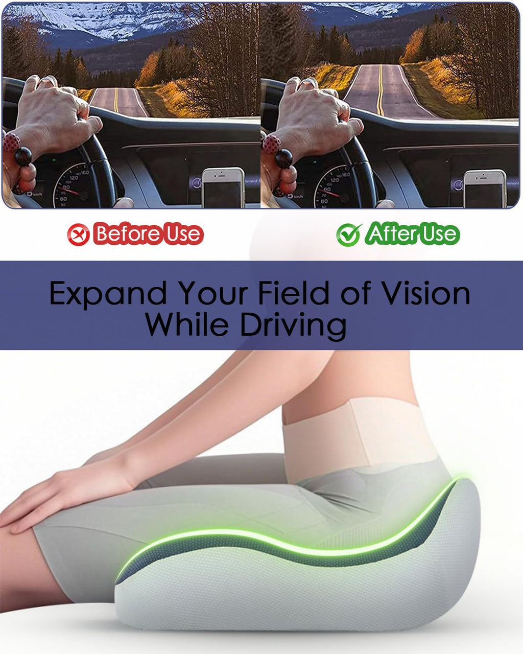 4.7″ Thick Memory Foam Car Seat Cushion O202