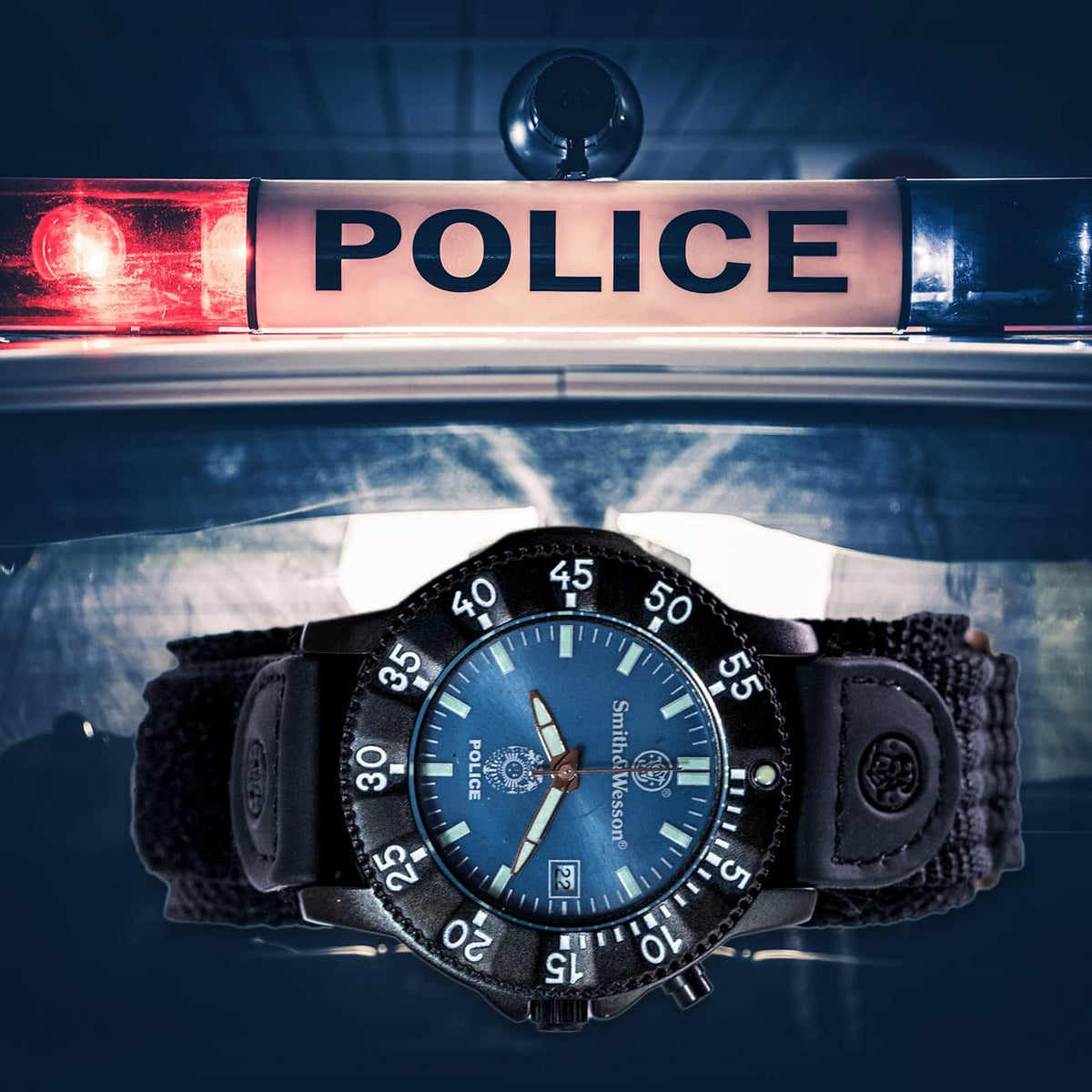 Blue Face 3ATM Water Resistant Quartz 40mm Tactical Watch T34774
