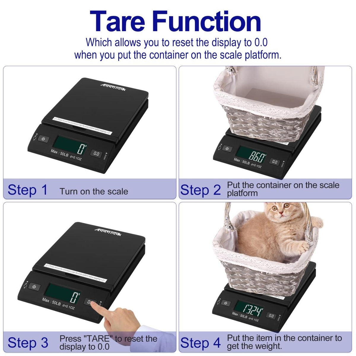 50 lb Black Digital Shipping Postal Scale L904