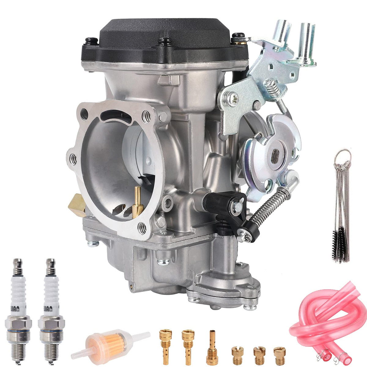 CV40 Carburetor with Fuel Filter Spark Plugs Jets M185