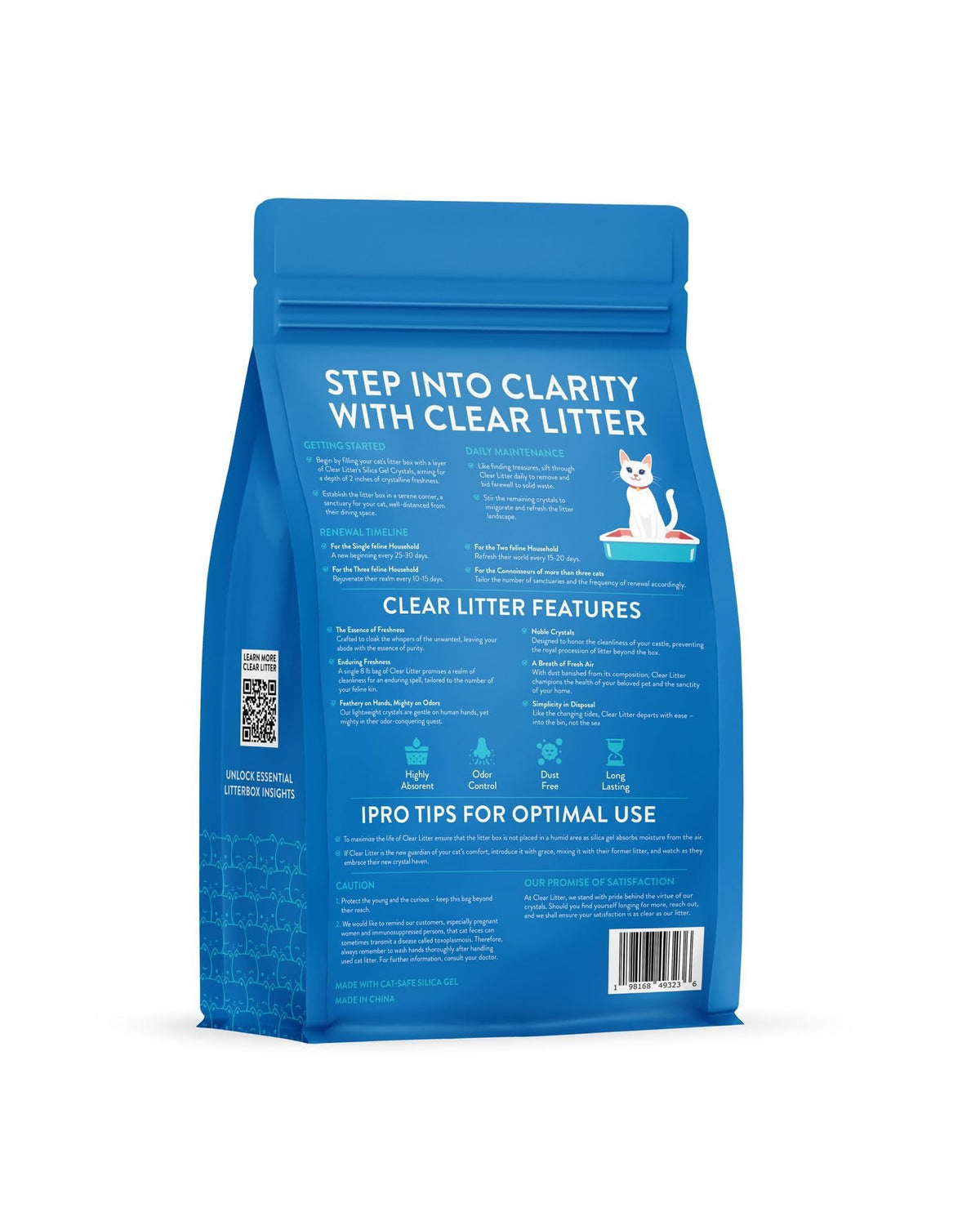 Lightweight Silica Gel Cat Litter, 8 lb Bag K286808