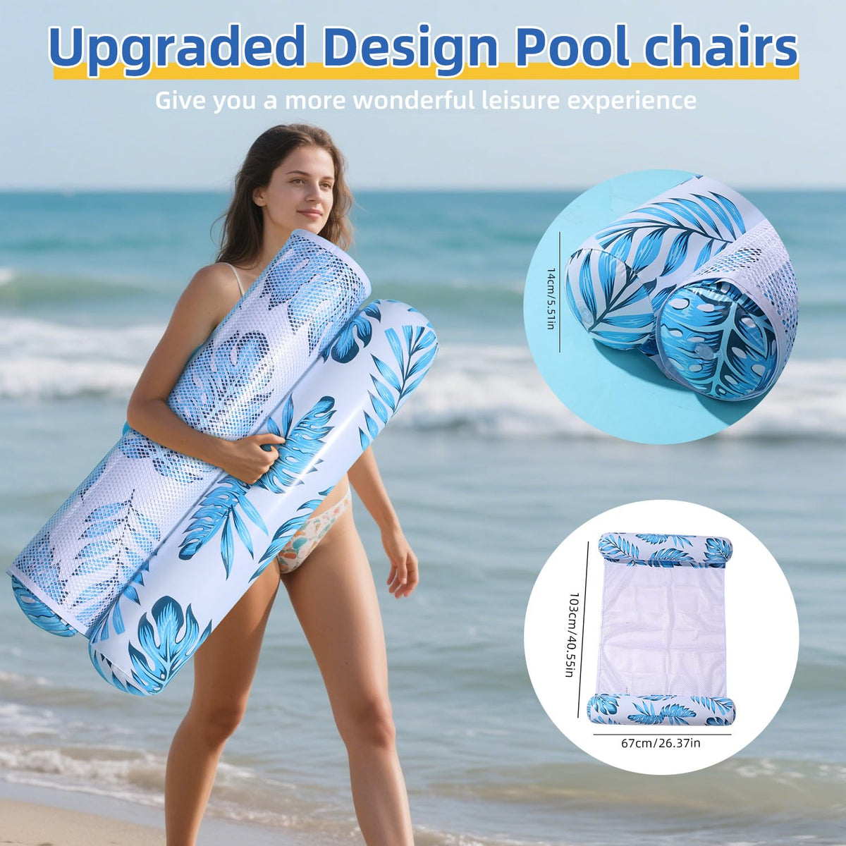 3/5/8 Pack 4-in-1 XL Pool Hammock Float P1257
