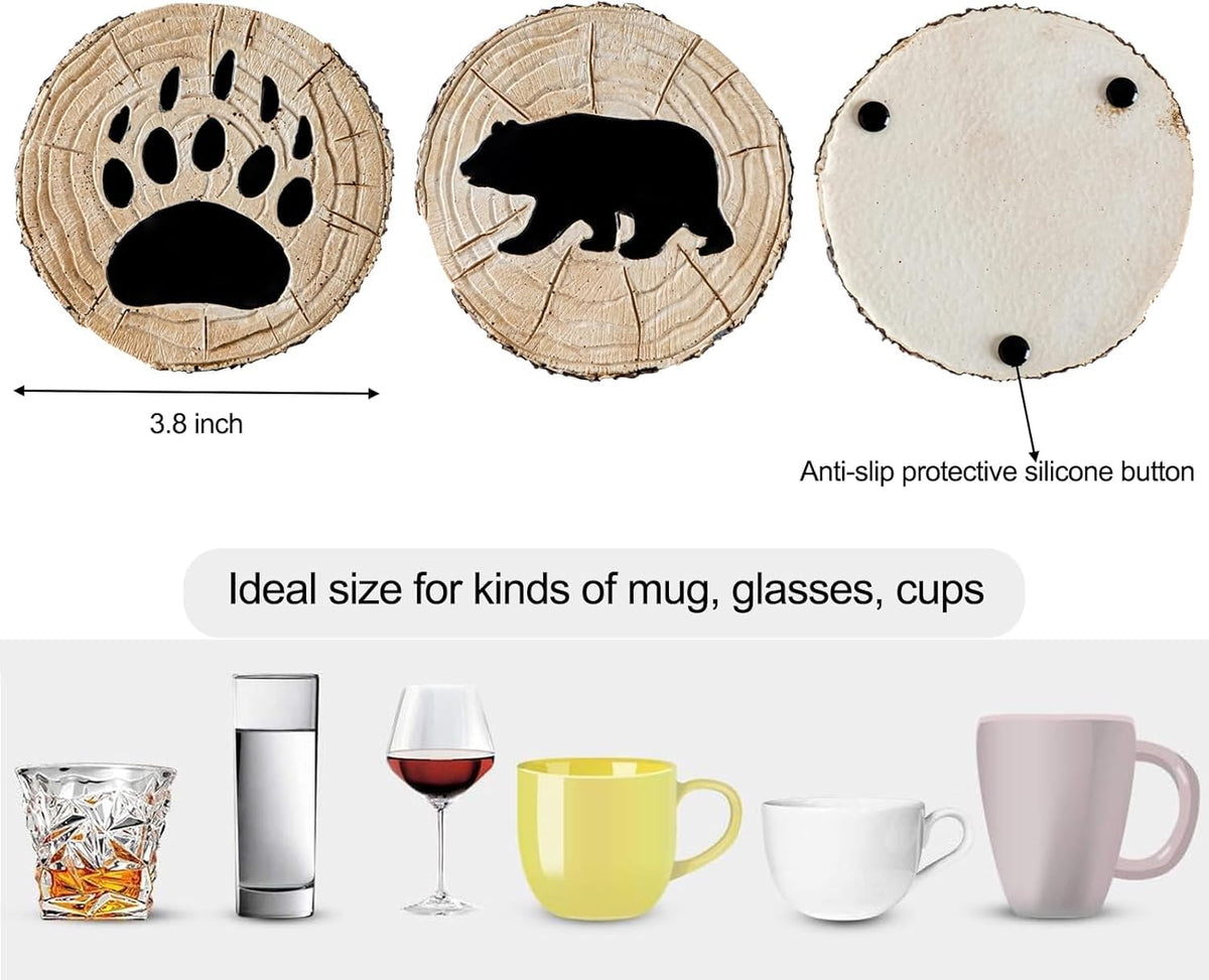 Black Bear Coasters Set of 6 U743341