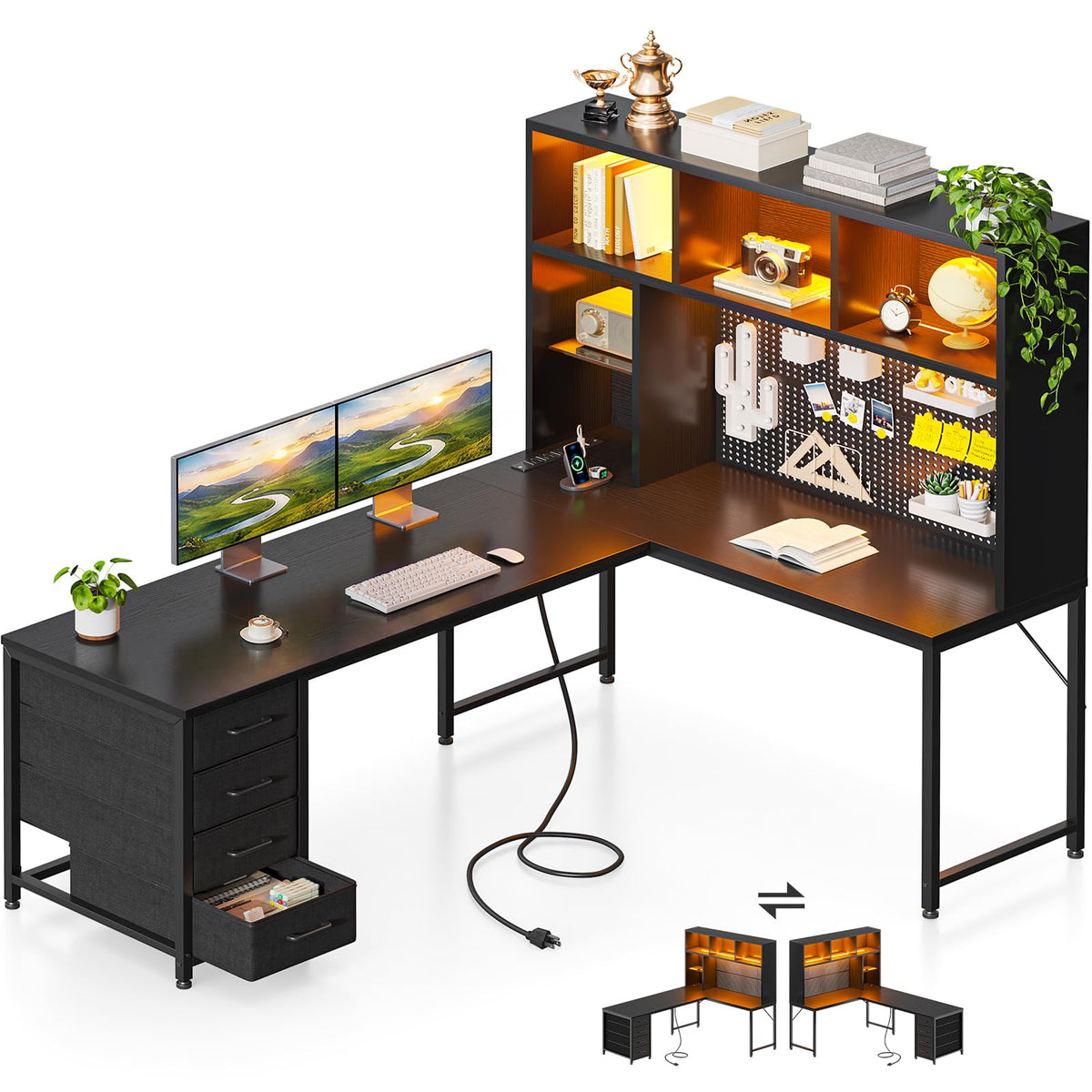 63" L Shaped Desk N119