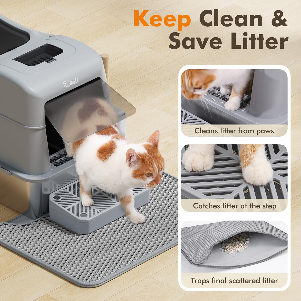 Stainless Steel Cat Litter Box 40L E352