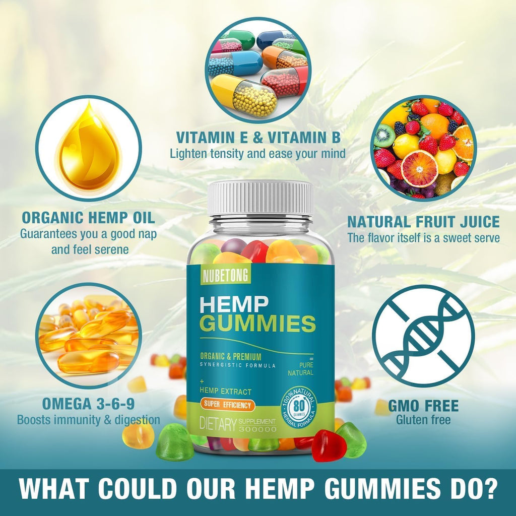 2 Packs Hemp Gummies Supplement K25803