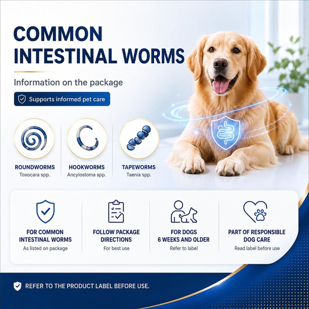 Pyrantel Pamoate & Praziquantel Canine Tablets 48 Tablets N919