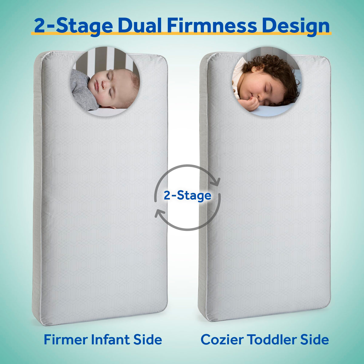Infant & Toddler Crib Mattress, 204 Coils, Waterproof Breathable Z1422