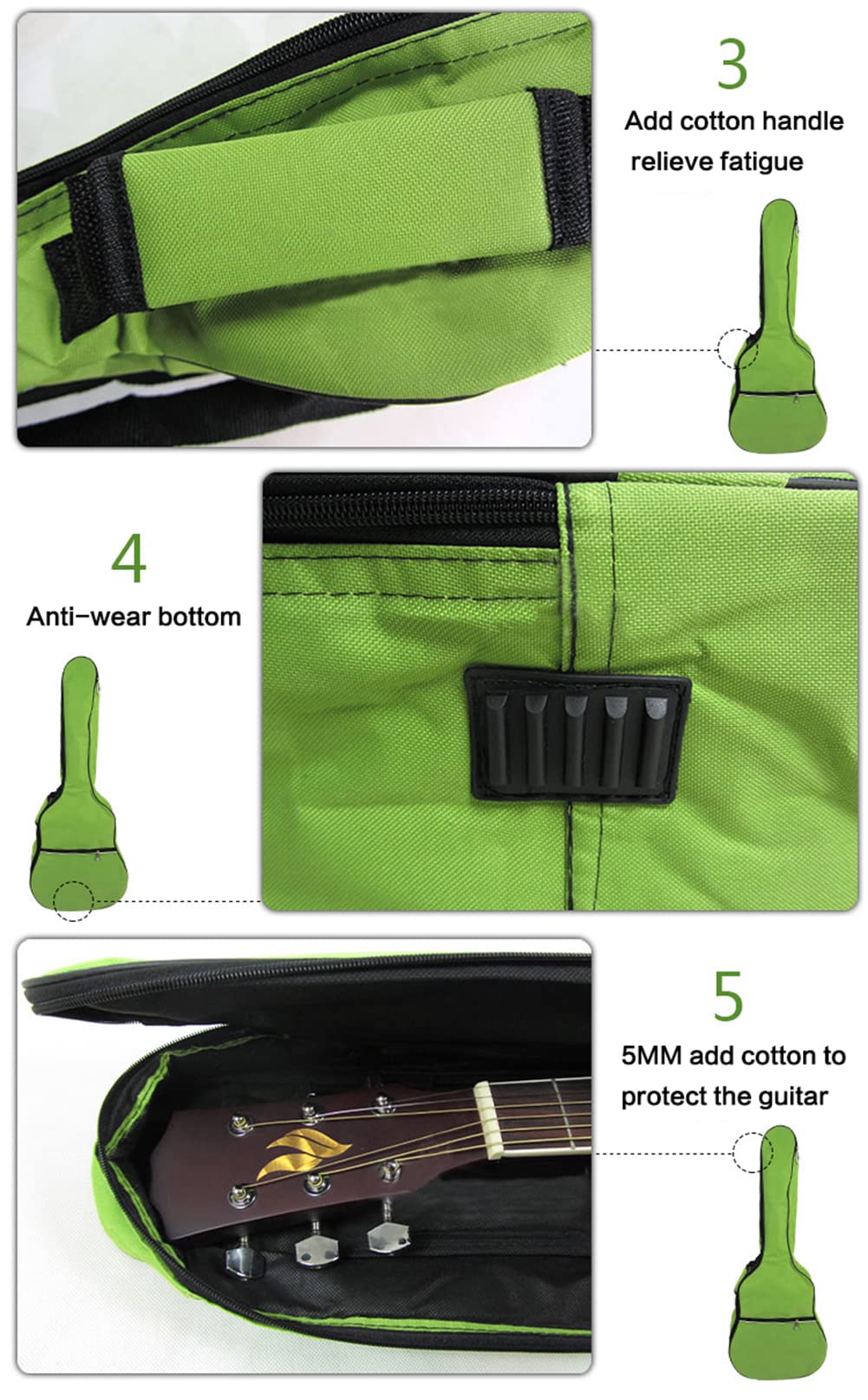 Waterproof Guitar Case Bag with Storage Z274