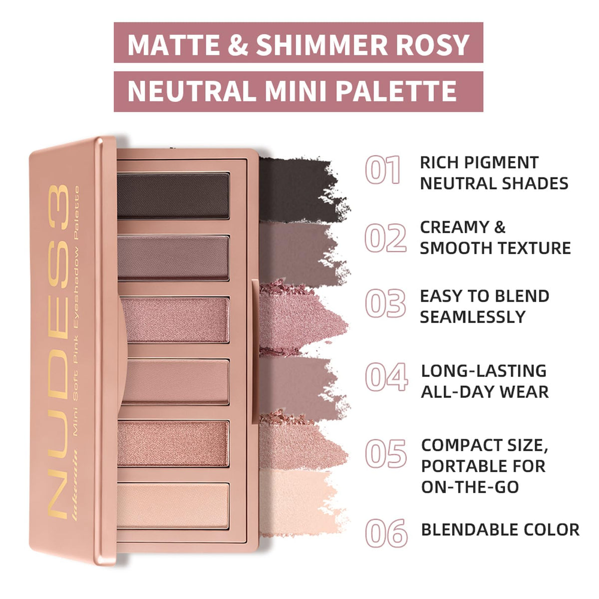 Mini 6 Color Matte & Shimmer Eyeshadow Palette V959