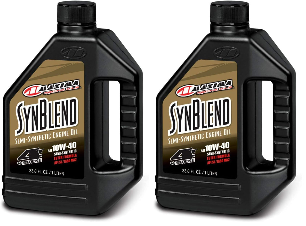 10W-40 Motorcycle Engine Oil 1 Liter Bottle Pack of 2 J7298