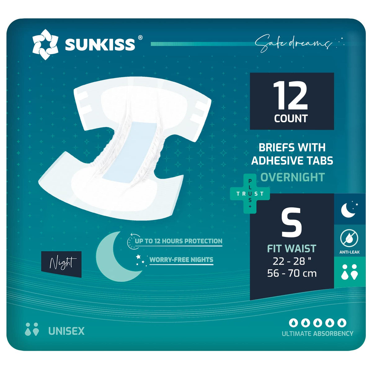 Adult Diapers Small 12 Count & Wet Wipes 200 Count Bundle D15095