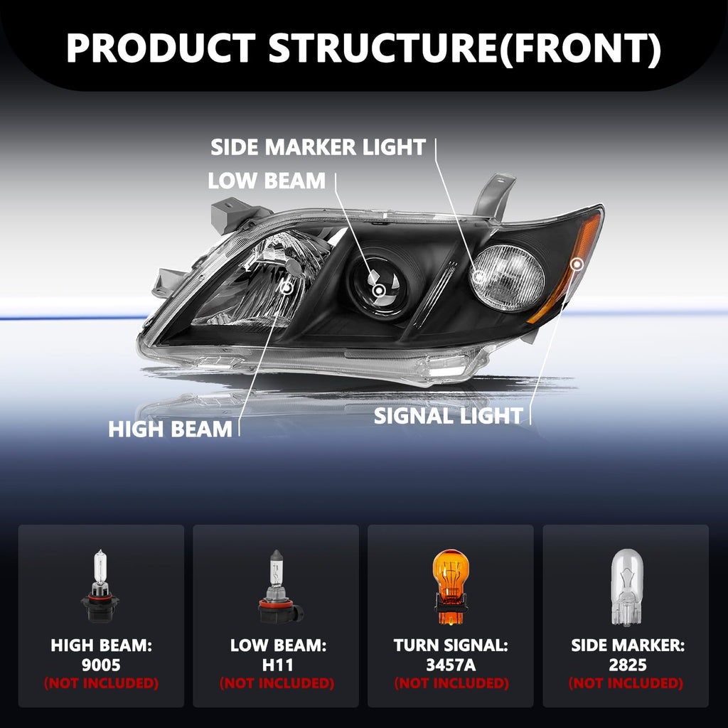 Black Headlight Assembly X12127