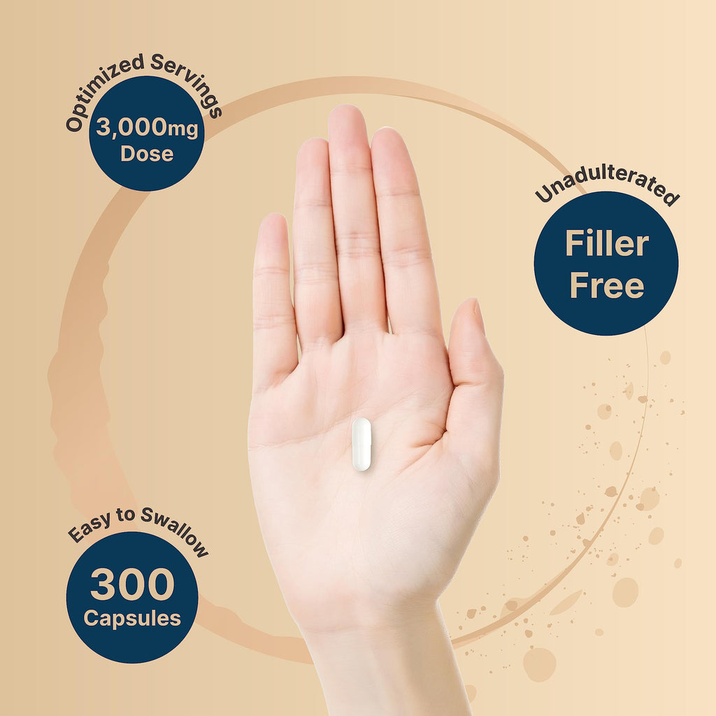 Creatine Monohydrate Capsules 3,000mg 300 Count H254805