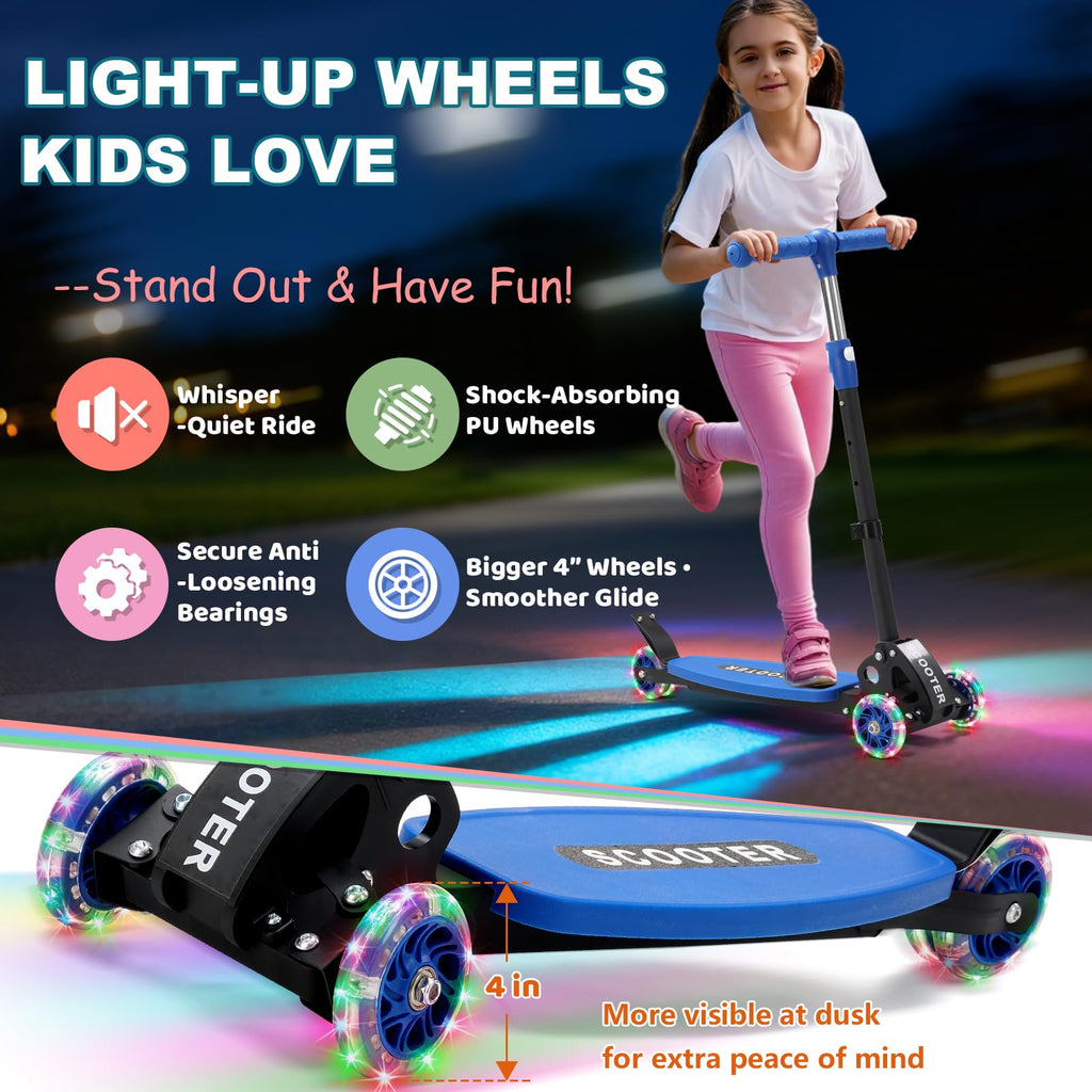 3 Wheel Kids Scooter with LED Light-Up Wheels Y375