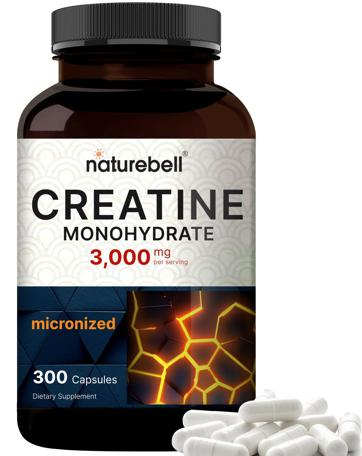 Creatine Monohydrate Capsules 3,000mg 300 Count H254805
