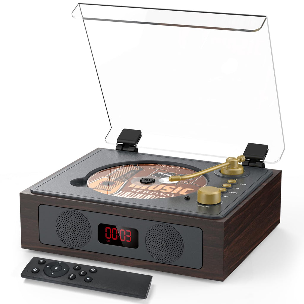 Portable CD Player with Built-in Speakers Bluetooth E823