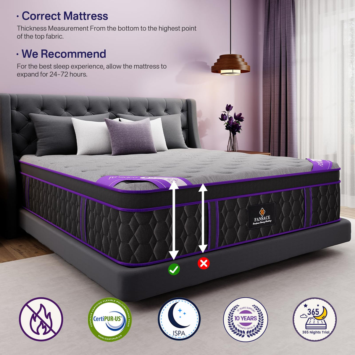 12 Inch Full Size Hybrid Mattress J976289