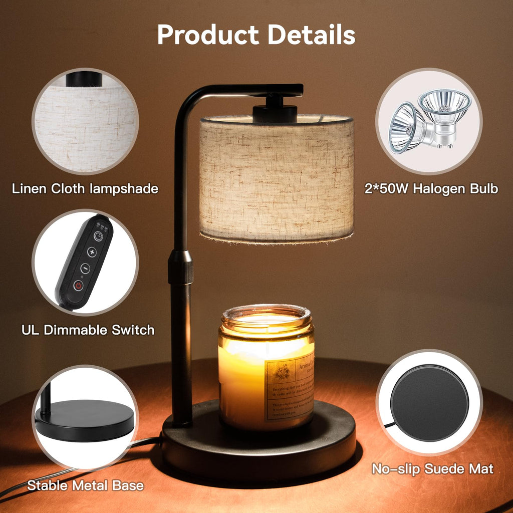 Dimmable Candle Warmer Lamp with Timer V202