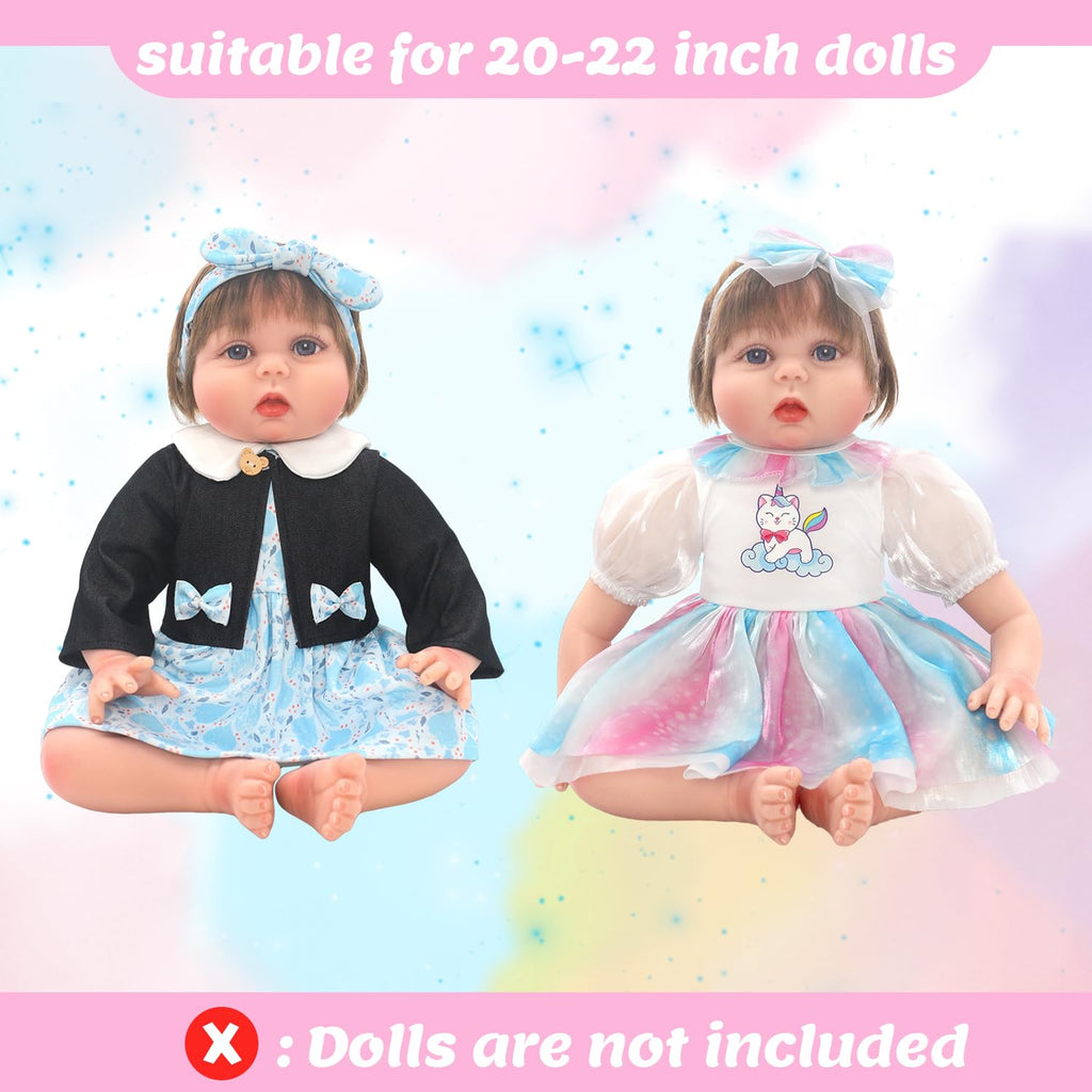 2 Sets Doll Clothes for 20-22 Inch Dolls W71250