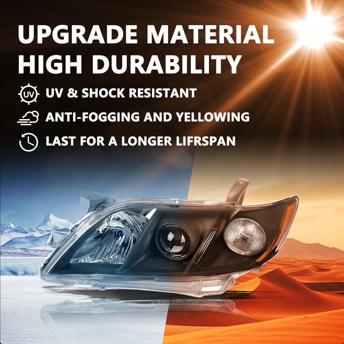 Black Headlight Assembly X12127
