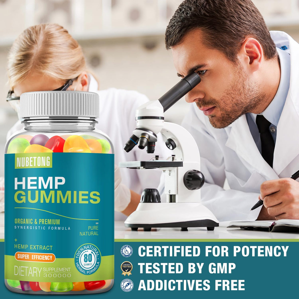 2 Packs Hemp Gummies Supplement K25803