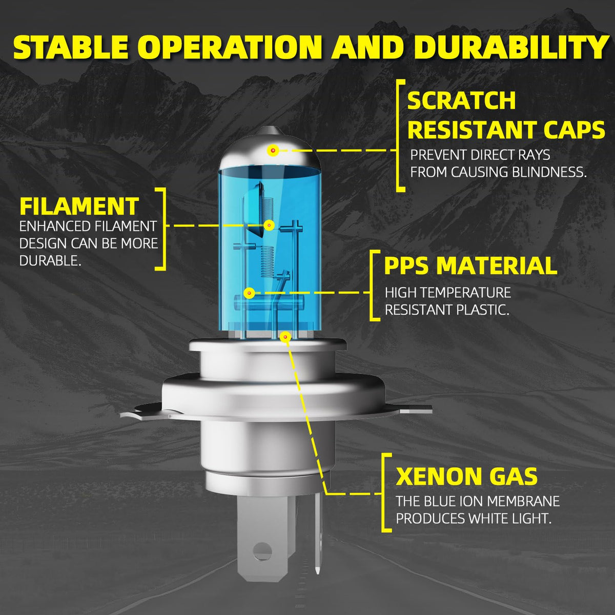 9003 High Low Beam Halogen Headlight Bulbs 2PCS M486020