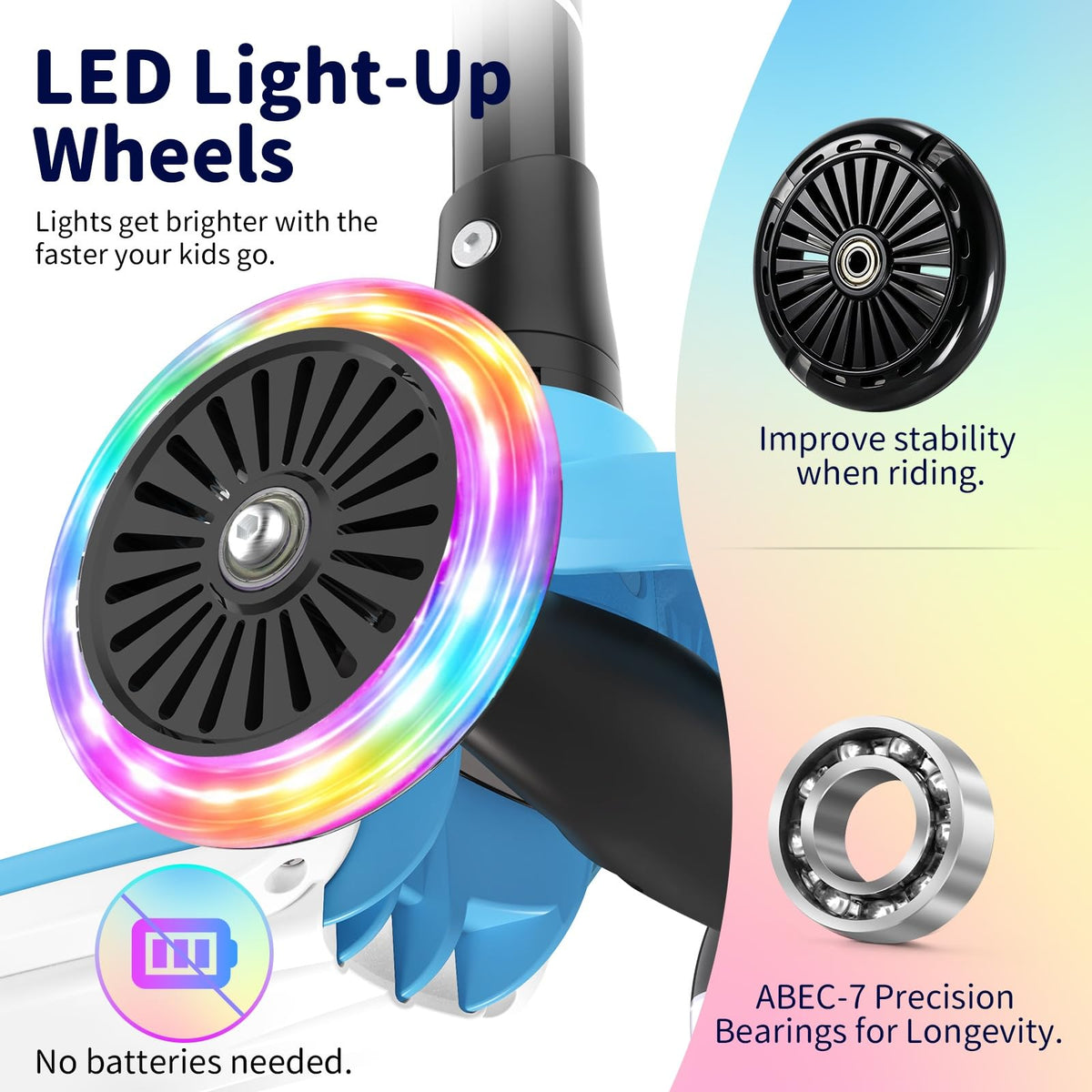Light Up Deck & Wheels Scooter A616003