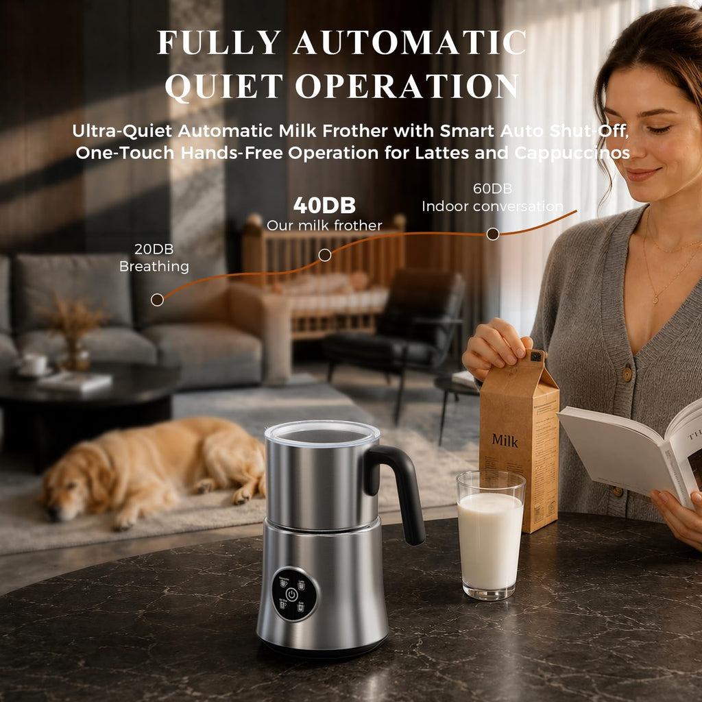 4-in-1 Electric Milk Frother and Steamer with Stainless Steel Jug C572799