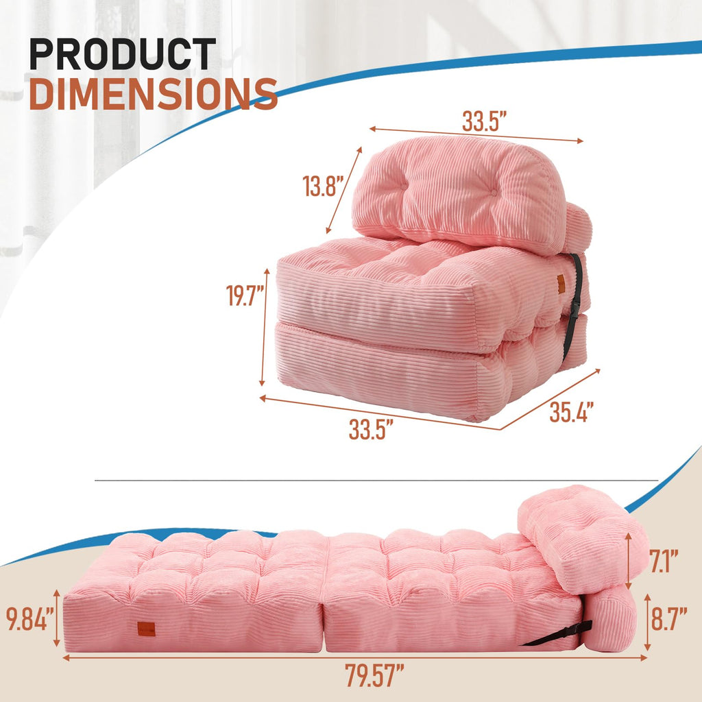Folding Convertible Sofa Bed with Pillow J34695