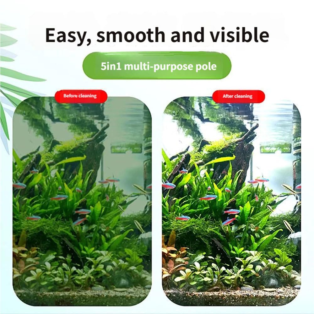 5 in 1 Aquarium Cleaning Tool Kit with Extension Handle H7006